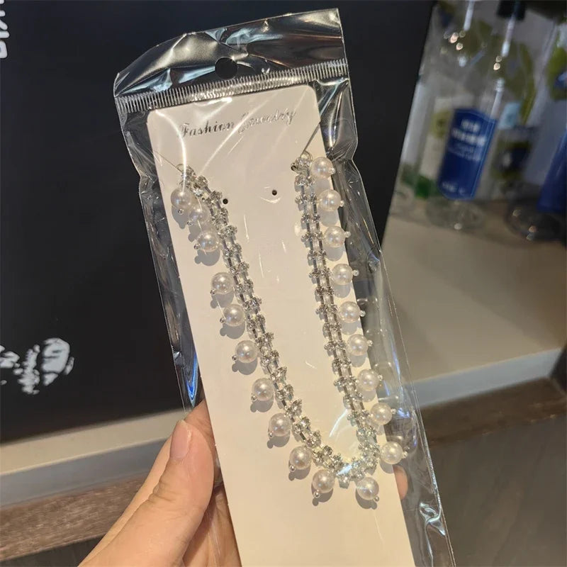 New Luxury Rhinestone Butterfly Bow Girl Shoe Charms Fashion Sneakers Pearl Heel Shoes Chain Shoes Decoration Accessorie 1Pcs Pi-Mart