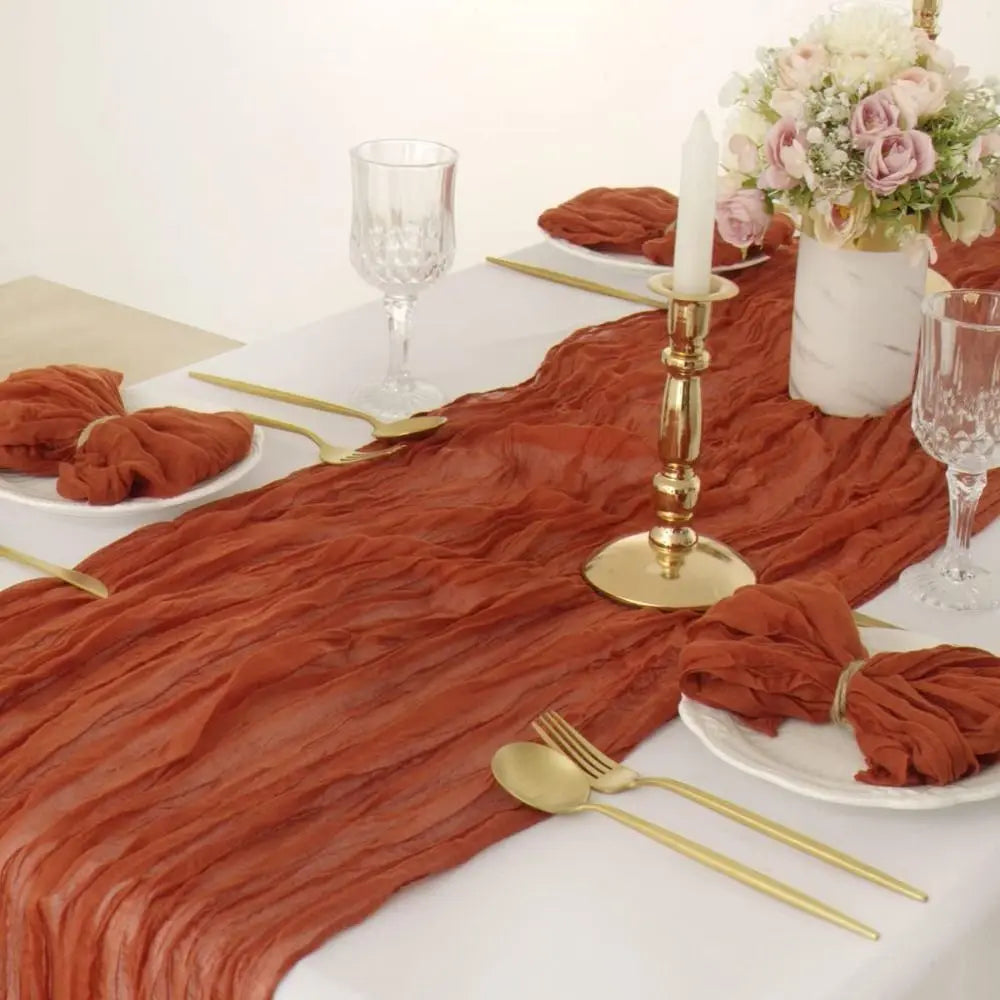 Party Supply Table Decoration Gauze Napkin Soft Thin Cotton Napkin Retro Reusable Placemats Hotel Pi-Mart