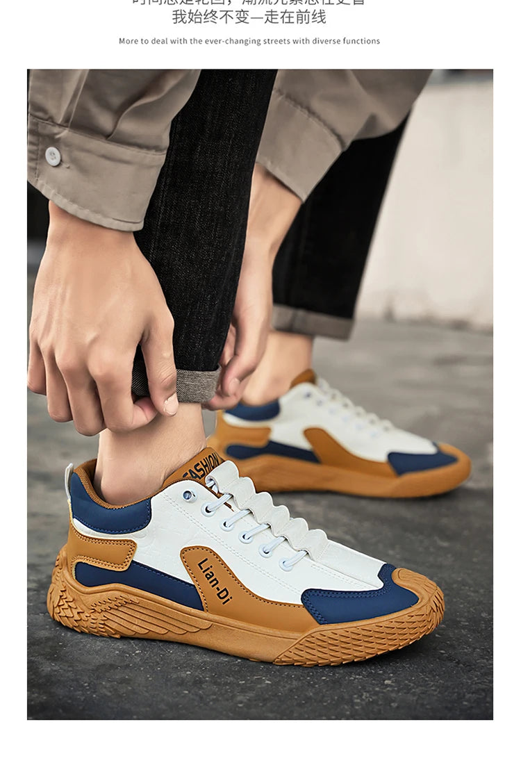Spring and Autumn Fashion Elastic Band Sneakers for Men, Versatile Trendy Casual Shoes, Student Running Shoes, Soft-Soled Lightweight Men's Shoes Pi-Mart