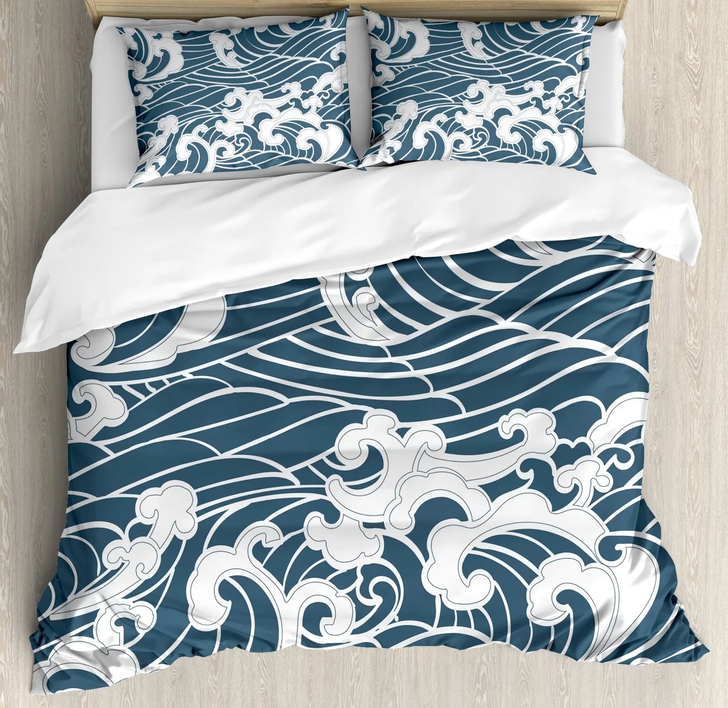 Japanese Duvet Cover Set Simplistic Cherry Blossom Tree Botanic Themed Pattern Fresh Organic Lines Bedding Set For Kids Girls Pi-Mart