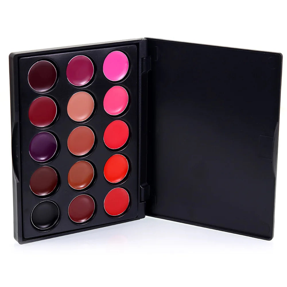 POPFEEL15 Colors Lipstick Palette Set Long Lasting Lip Gloss Korean Cosmetics Women Lip Tint Cheap and Small Beauty Lip Stain Pi-Mart