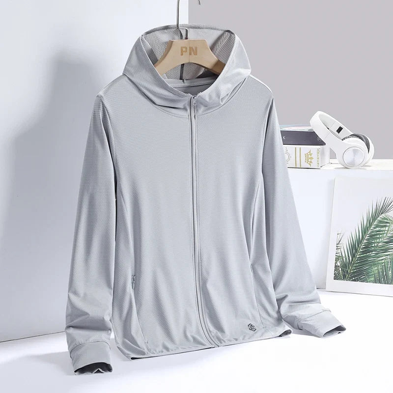 YJKVUR Unisex Summer New UPF 50+ UV Sun Protection Hoodie Jacket Men Women Lightweight Hiking Outdoor Long Sleeve Sun Shirt Coat LadyShow.Store