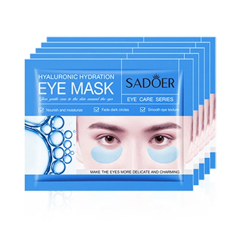 5/10/20 Pairs SADOER Crystal Collagen Eye Mask Anti Dark Circles Removal Eyes Bags Moisturizing Eye Patches for Eyes Skin Care Tri Light Beauty