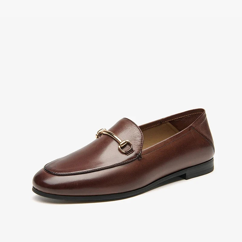 BEAUTODAY Dress Shoes Women Loafers Cow Leather Sheepskin Rubber Formal Business Suit Ladies 2025 Spring Autumn Handmade 27171 LadyShow.Store