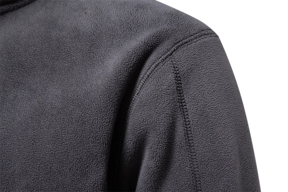 AIOPESON Brand Quality Thicken Warm Fleece Jacket for Men Zipper Neck Pullover Men's Sweatshirt Soft Shell Mens Jacket Pi-Mart