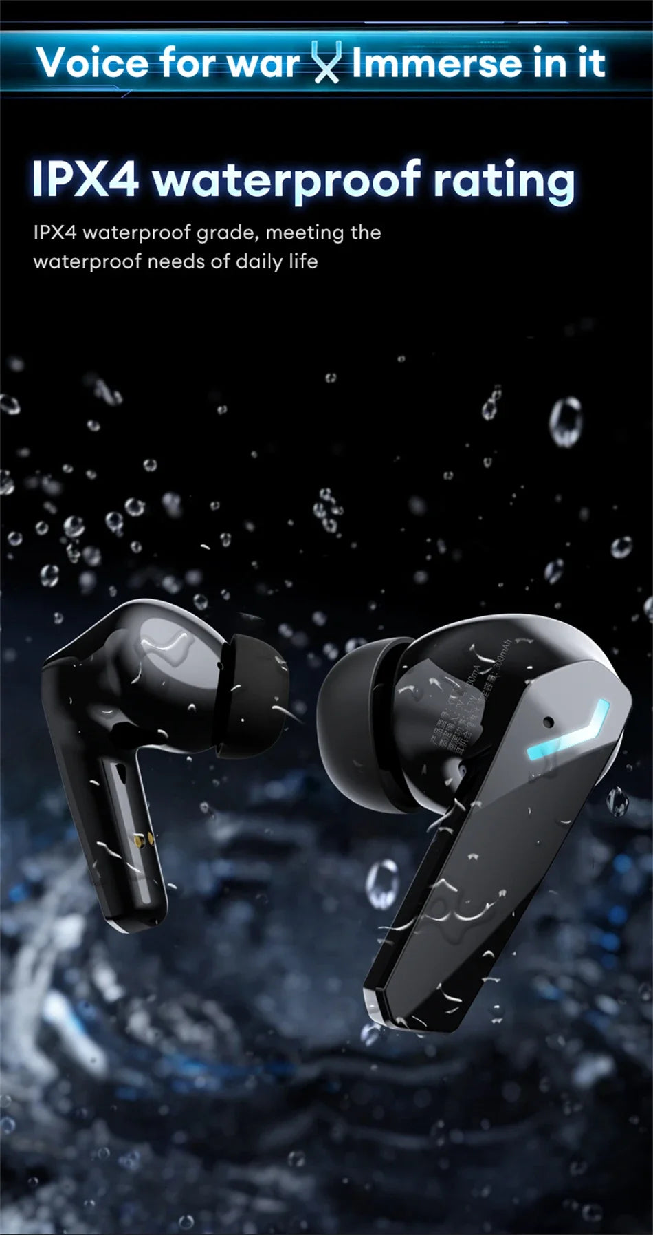 Lenovo XT53 Gaming Headset LED Digital Display Wireless Sport Earbuds HD Call Low Latency Headphones Waterproof GM2 Pro Upgraded Pi-Mart
