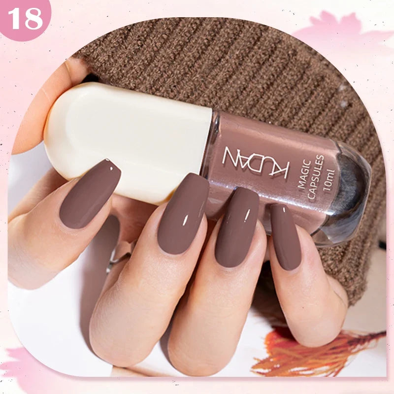 10ml Water-Based Peel Off Nail Polish 40 Colors Long Lasting Quick Drying No Need of Lamp to Cure Nail Supplies Manicure Nails Tri Light Beauty