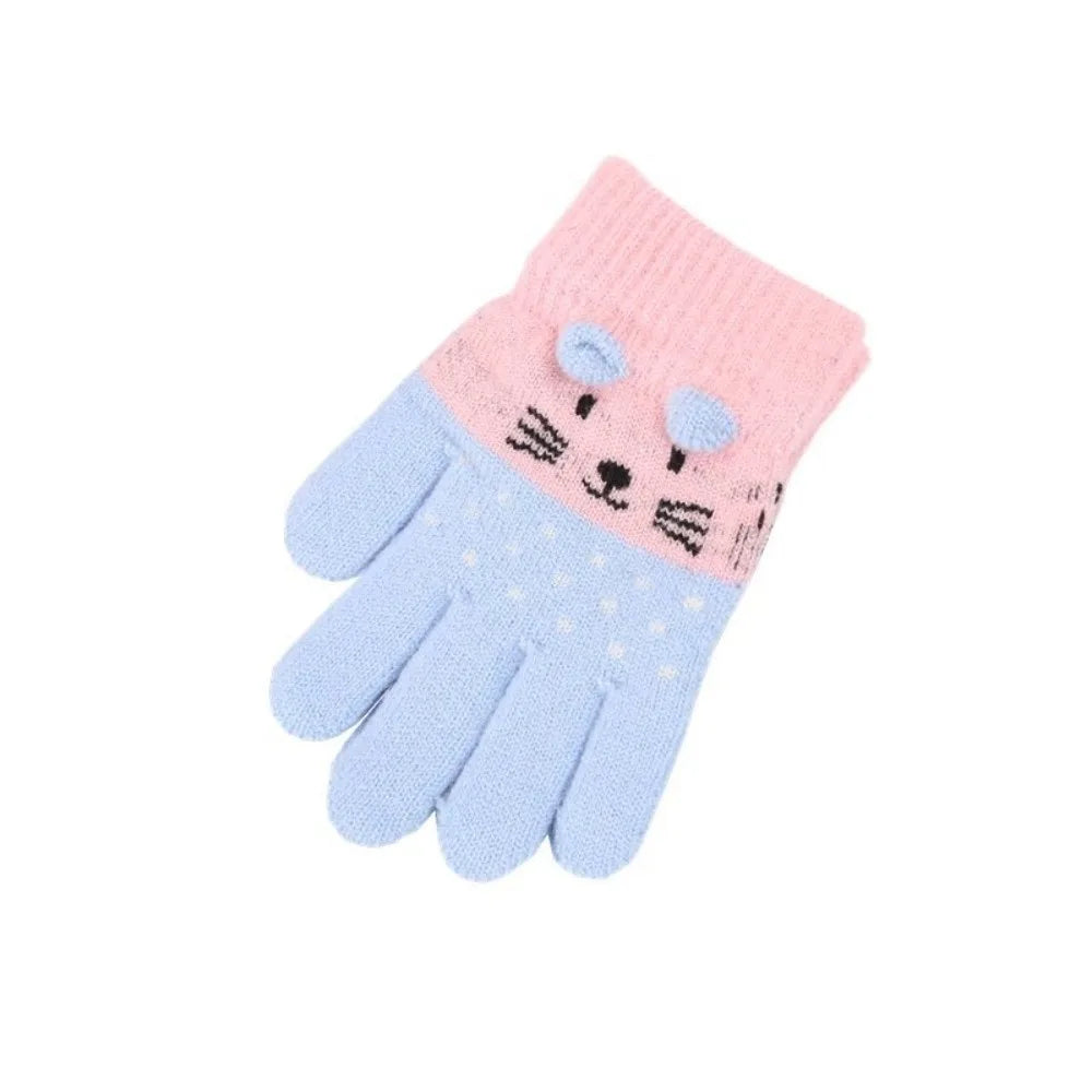 3- 10Years Old Fashion Warm Winter Gloves Coldproof Candy Color Children Mittens Soft Elastic Gloves Outdoor Pi-Mart
