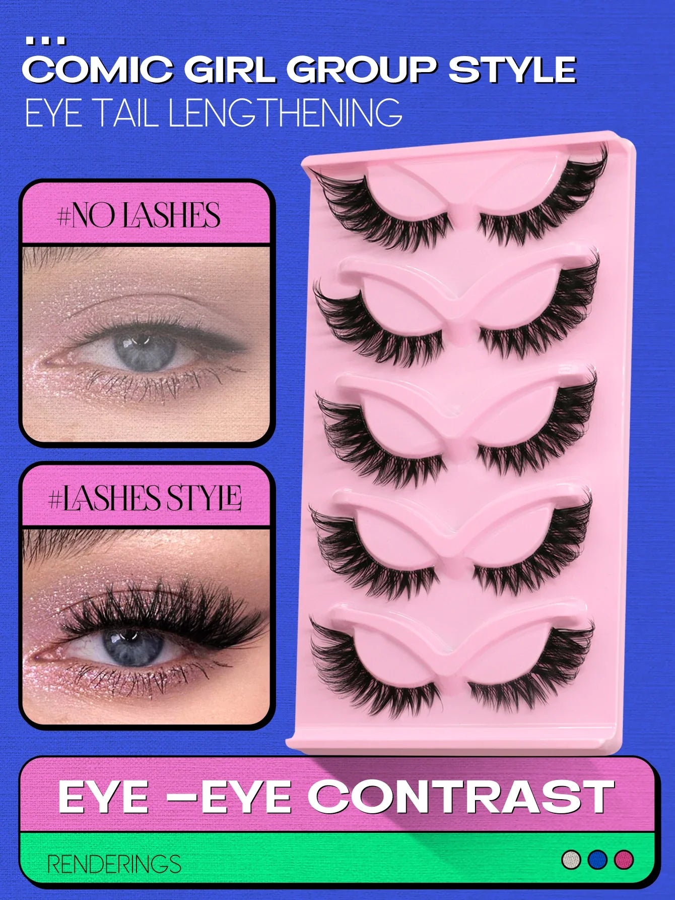 Veltrinay Fake Lashes Cat Eye Lashes Faux Mink Eyelashes Clear Band Lashes Natural Look Wispy Mink Eyelashes False Lashes Makeup LadyShow.Store
