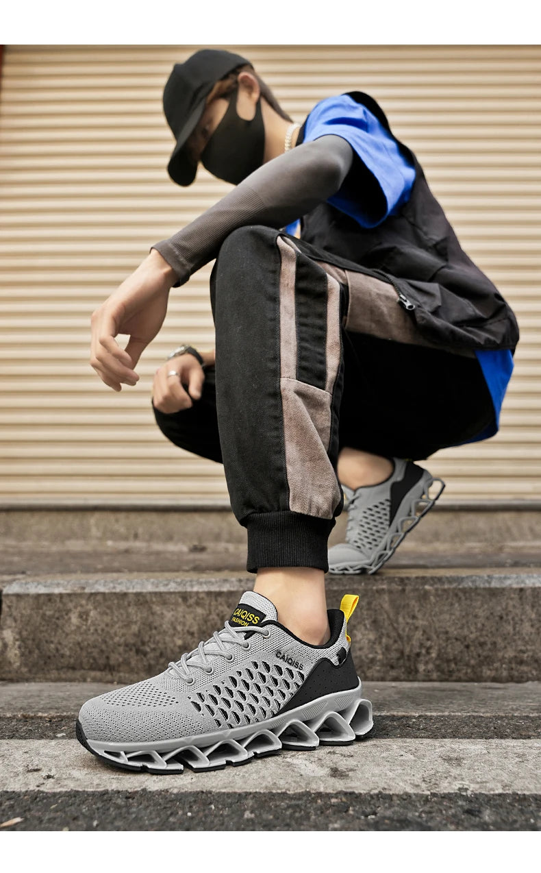 Casual Sneakers Mens Shock-absorb Running Shoes Lightweight Breathable Sports Shoes for Men 2026 New Trendy Gym Trainers for Man Pi-Mart