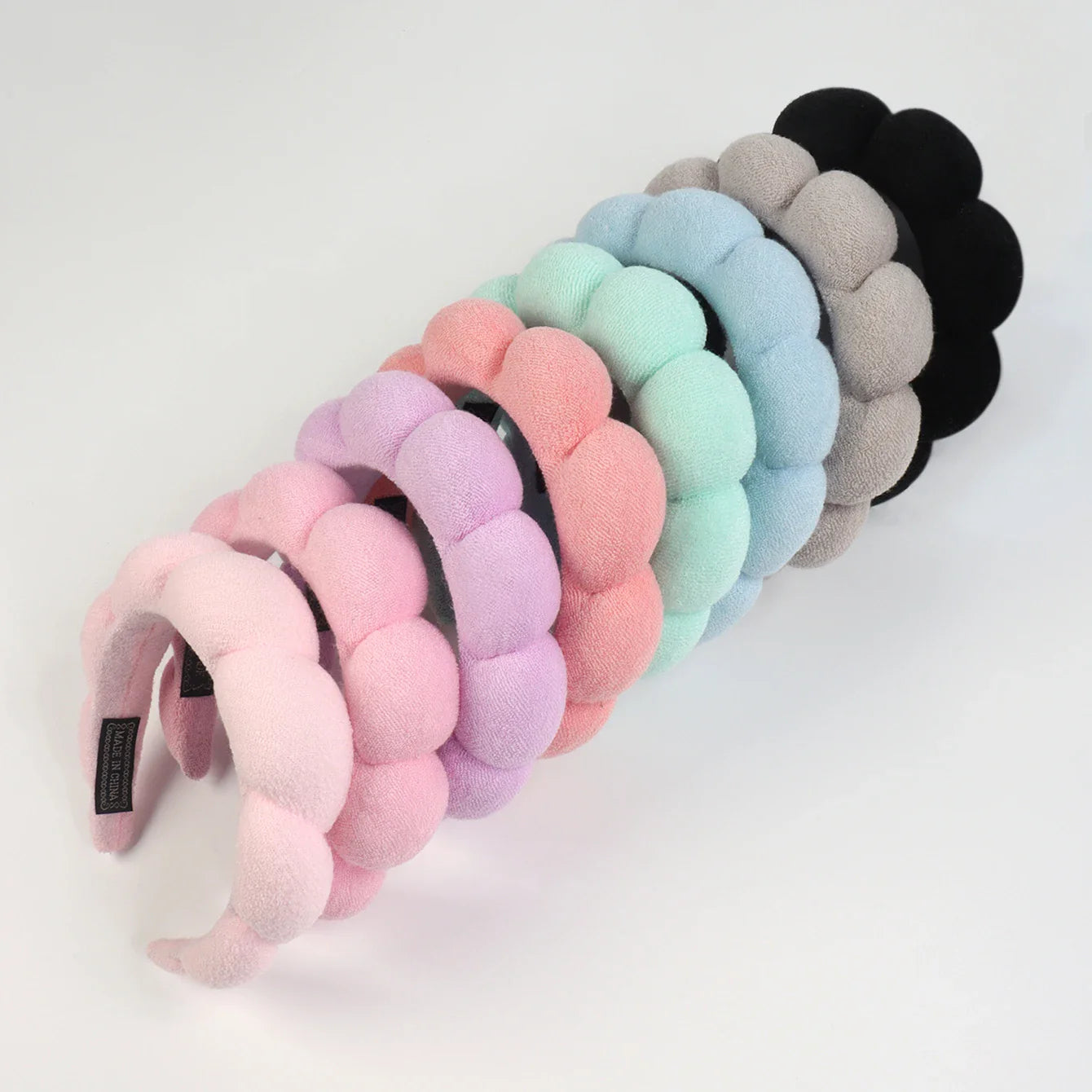1/3Pcs Fashion Microfiber Washing Wristbands Scrunchies Puffy Headband Spa Bubble Headband for Washing Face Makeup Shower Skincare LadyShow.Store