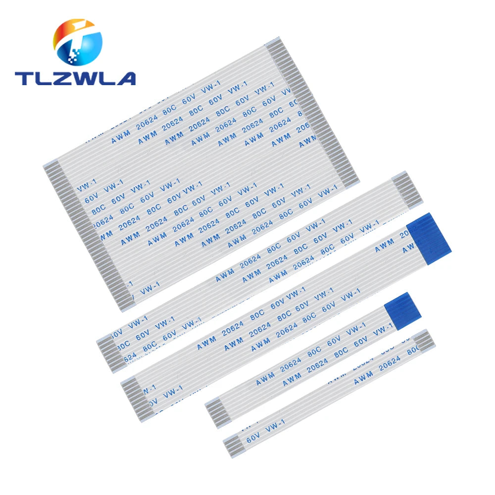 10PCS FPC FFC Ribbon Flexible Flat Cable 4/6/8/10/12/14/16/18/20 Pin Pitch 0.5MM 1.0MM A-Type Wire Length 6/10/15/20/25/30/40 CM Pi-Mart