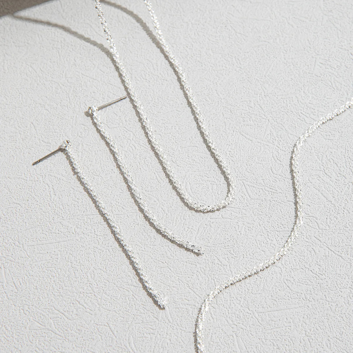 Starry Sky Sparkling Necklace, Women's Clavicle Chain Bracelet, Simple Sparkling Plain Chain, Stackable Design Pi-Mart