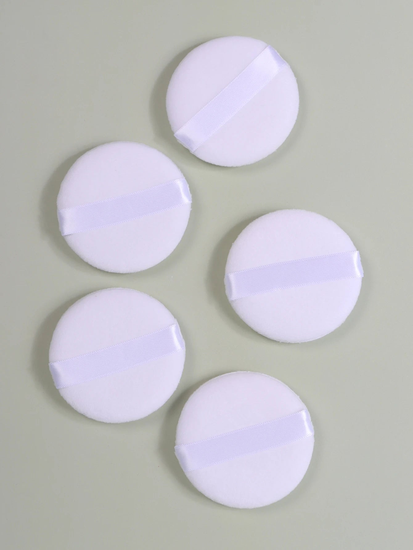 2-5-10-20Pcs Portable and Practical High-Grade White Round Powder Puff for Base and Fixing Makeup Pi-Mart