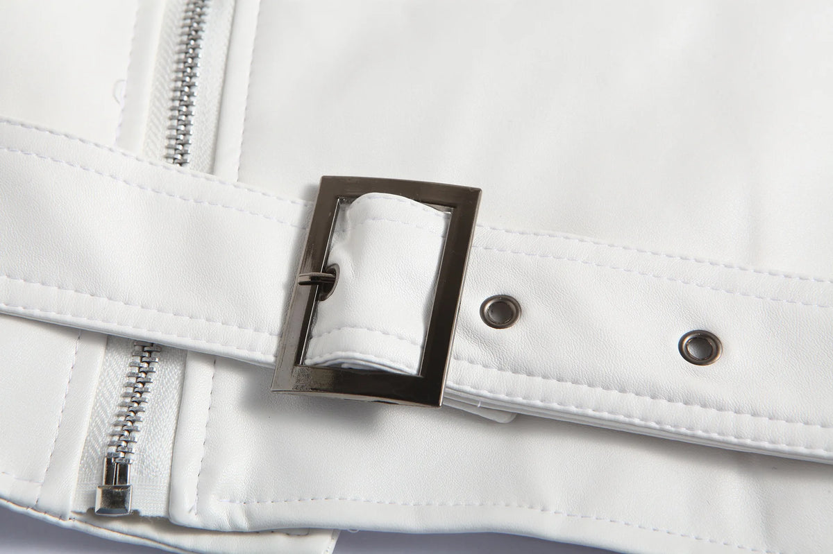 2023 Mens Fashion Leather Jacket Slim Fit Stand Collar PU Jacket Male Anti-wind Motorcycle Lapel Diagonal Zipper Jackets Men Pi-Mart