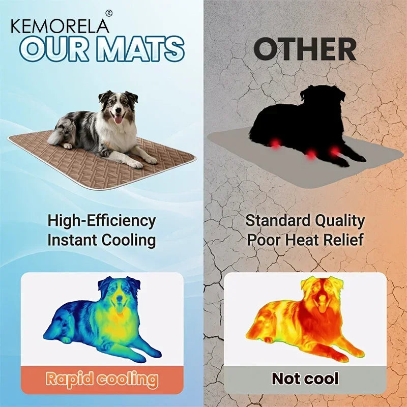 KEMORELA Dog Cat Summer Cooling Pad Mat Washable Puppy Big Dog Ice Gel Bed Mattress Cool Mascotas Cushion Blanket Pet supplies Pi-Mart