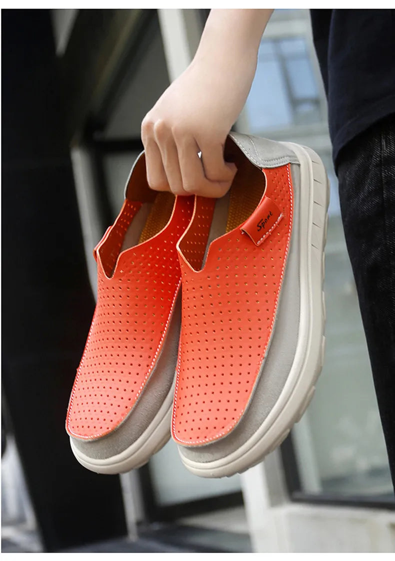 2026 New Men's Casual Shoes Fashion Comfortable Men's Shoes High Quality Leather Men Driving Shoes Handmade Flat Shoes Size 46 Pi-Mart