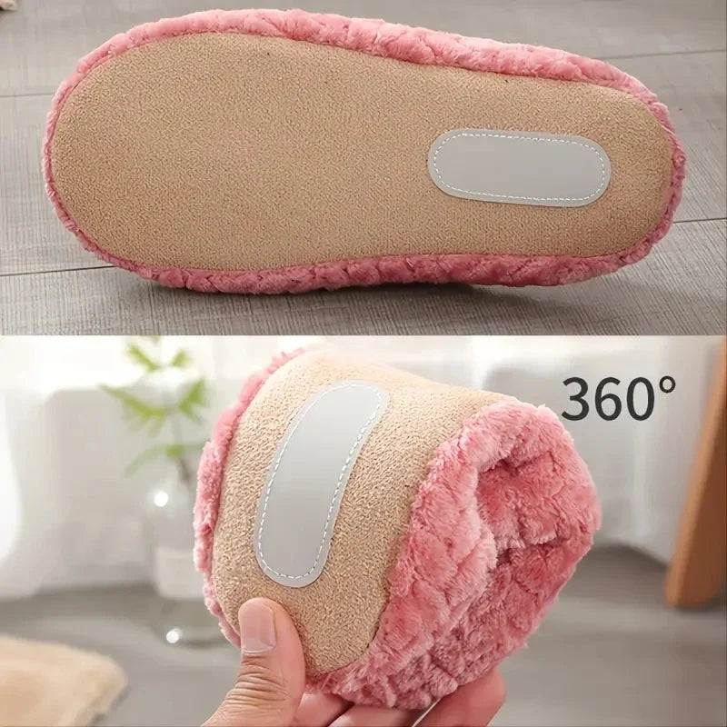 Unisex Fluffy Home Slippers Soft Lightweight Anti Slip Comfortable Indoor Slides for Autumn Winter LadyShow.Store