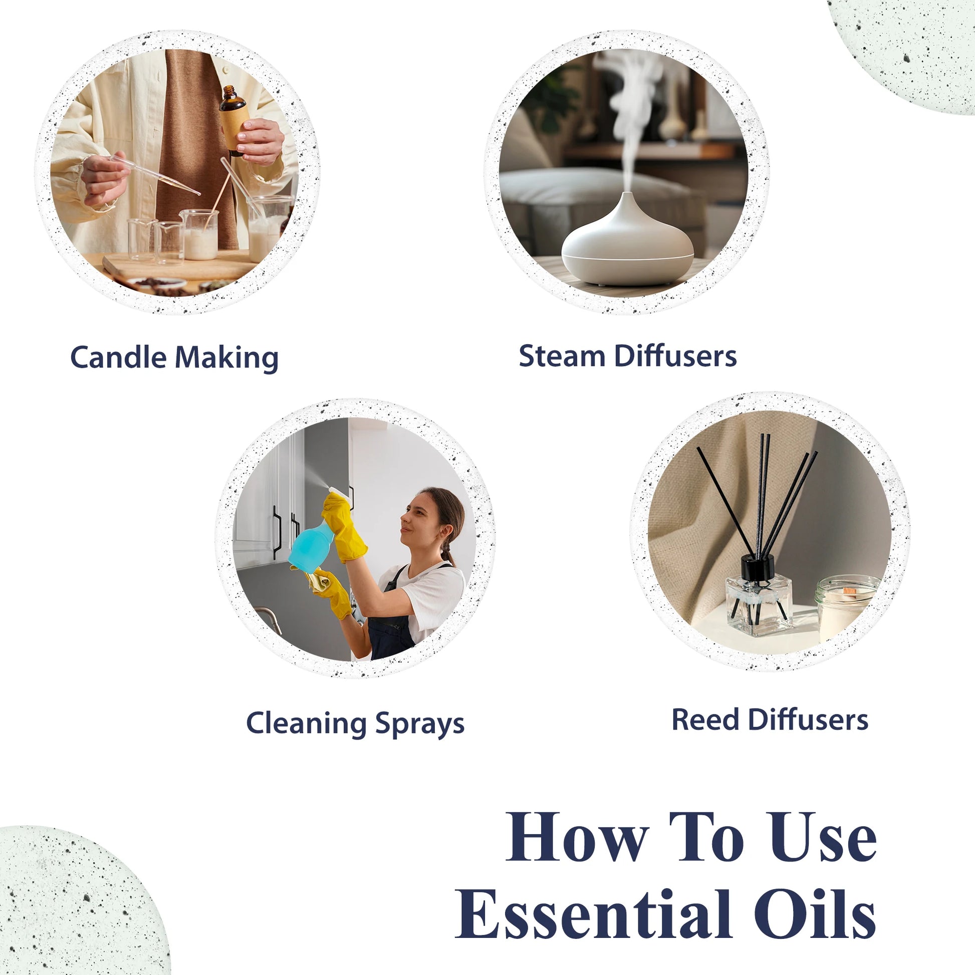 PHATOIL Natural Essential Oil for Diffuser Candle Making-100ml Sandalwood Eucalyptus Citronella Lavender Vanilla Essential Oils Pi-Mart