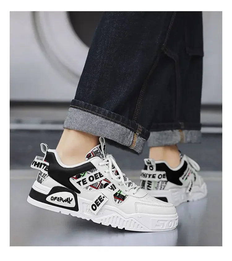 Casual Fashion Leather Sneakers New Skateboard Mens Shoes Outdoor Running Sports shoes Hiking Tennis Platform Luxury footwear Pi-Mart