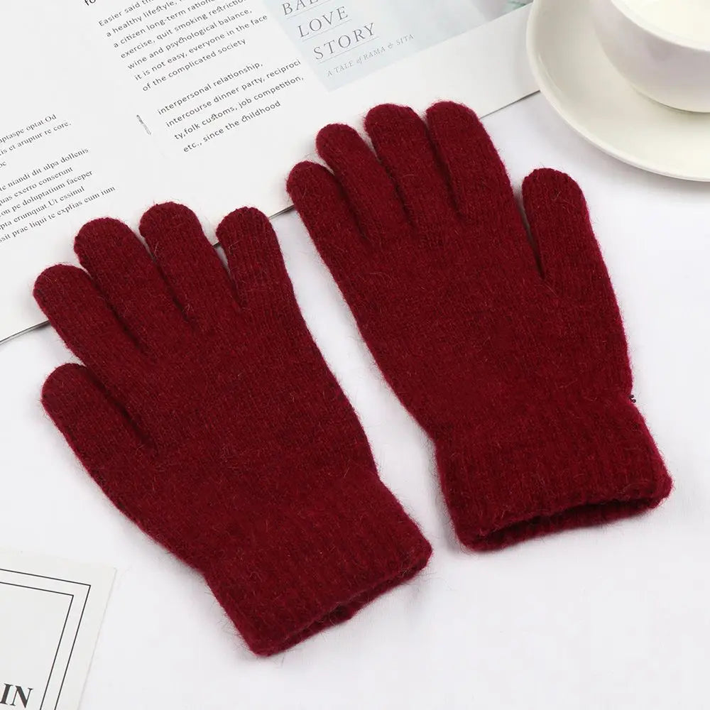 Fashion Elastic Outdoor Warm Thick Winter Gloves Mittens Full Finger Gloves Pi-Mart