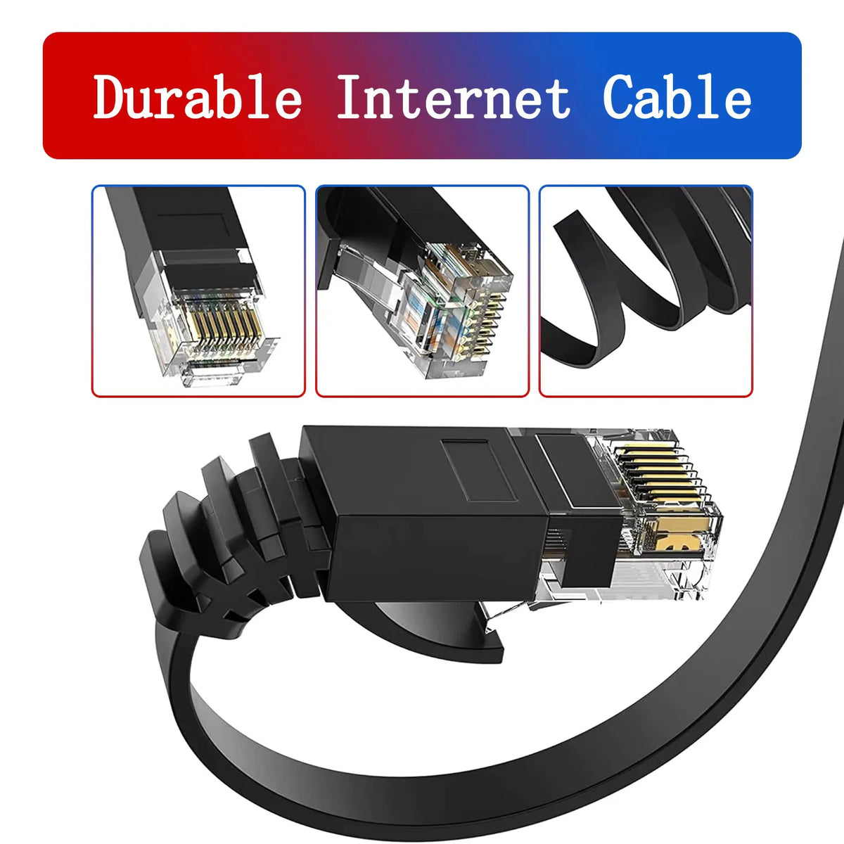 Cat 6 Ethernet Cable LAN Network Cord,Internet, Network Cable - Supports Cat6 Network Standar Gigabit high-speed Network Cable Pi-Mart