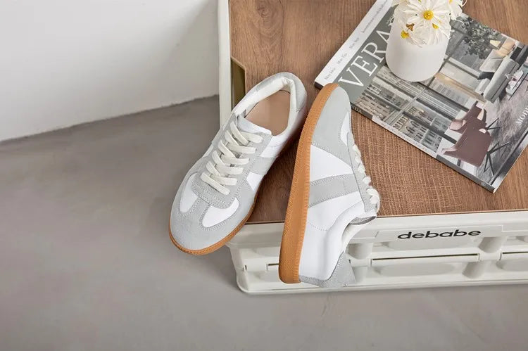 AIYUQI Women's Sneakers 2026 New Genuine Leather Ladies Moral Training Shoes Casual Spring Flat Shoes Women Pi-Mart