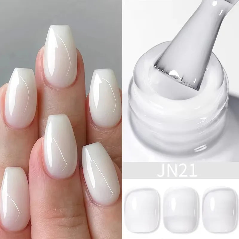 BORN PRETTY 10ml Jelly Nude Gel Nail Polish 50 Colors Semi Transparent Nail Art Nail Supplies Soak off UV LED Nails Gel Varnish Tri Light Beauty