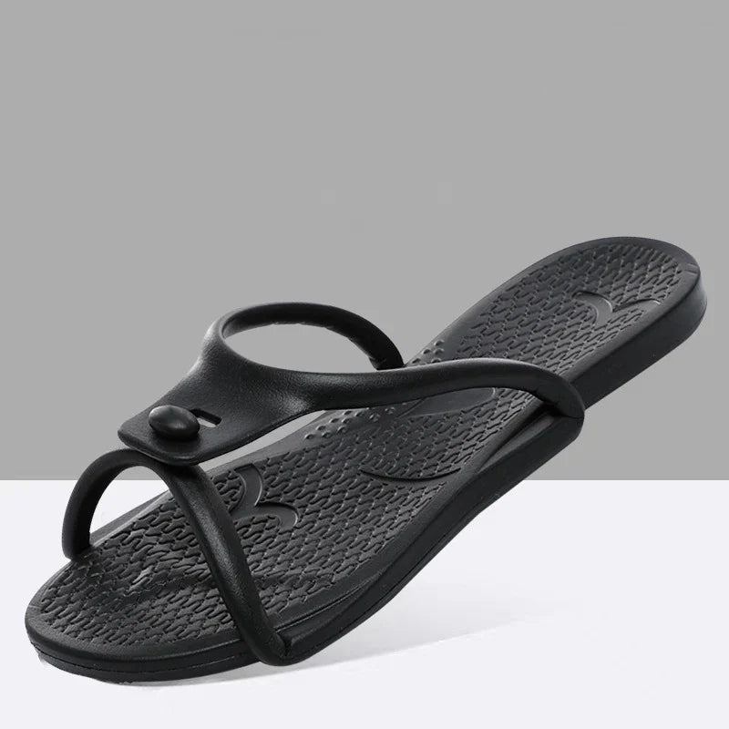 2024 Summer Women Folding Slippers Adults Portable Trip Travel Sandals Couples Indoor Soft Slides Men Beach Non-slip EVA Shoes LadyShow.Store