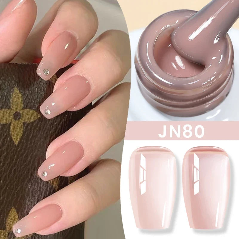 BORN PRETTY 83 Colors 10ml Jelly Nude Gel Nail Polish Autumn Amber Semi Transparent Manicure Soak off UV LED Nails Gel Varnish Tri Light Beauty