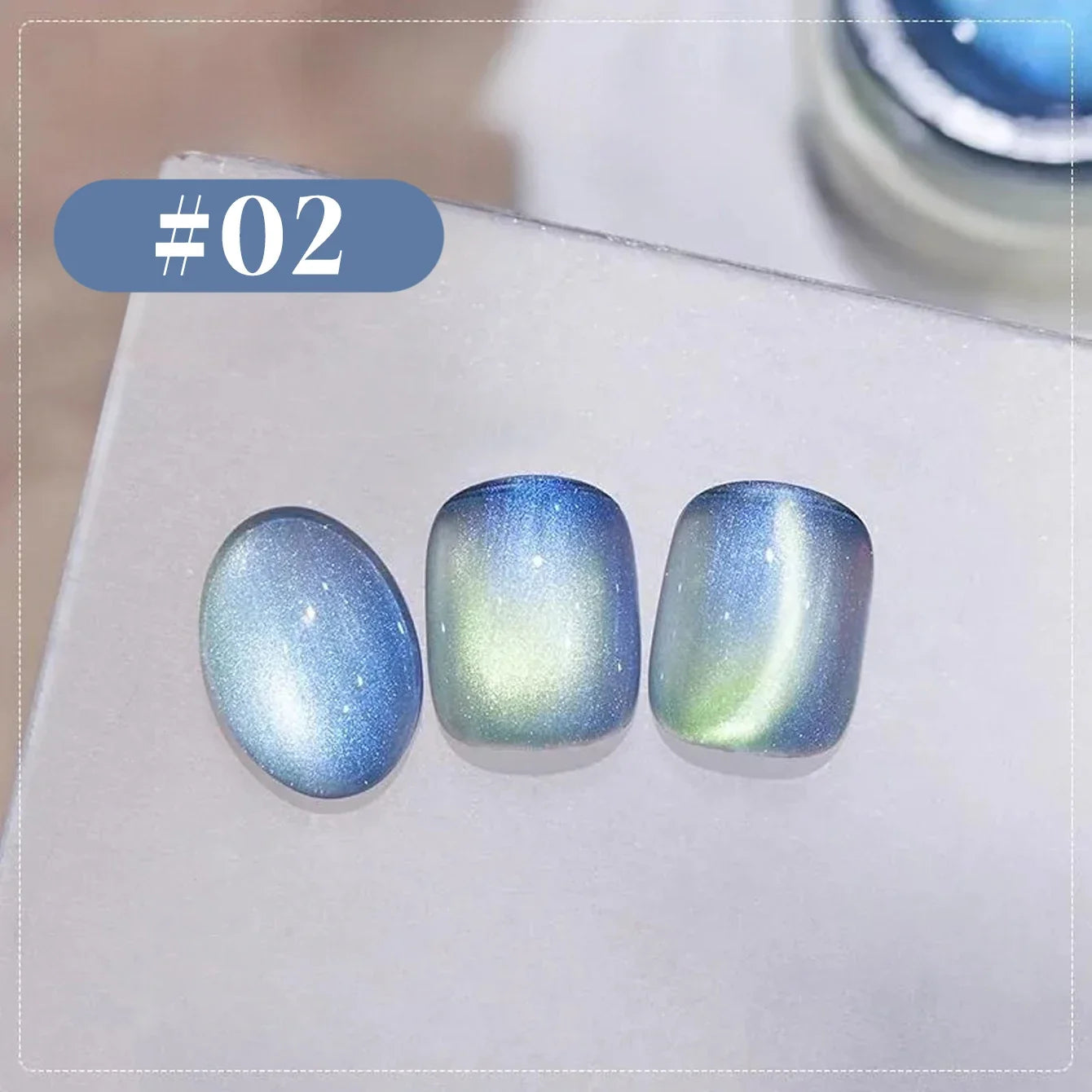 MIANEL Blue Tears Cat Eye Nail Polish Unique Blue Color and Magnetic Powder Create a Dreamy and Romantic Blue Nail Art Effect Tri Light Beauty