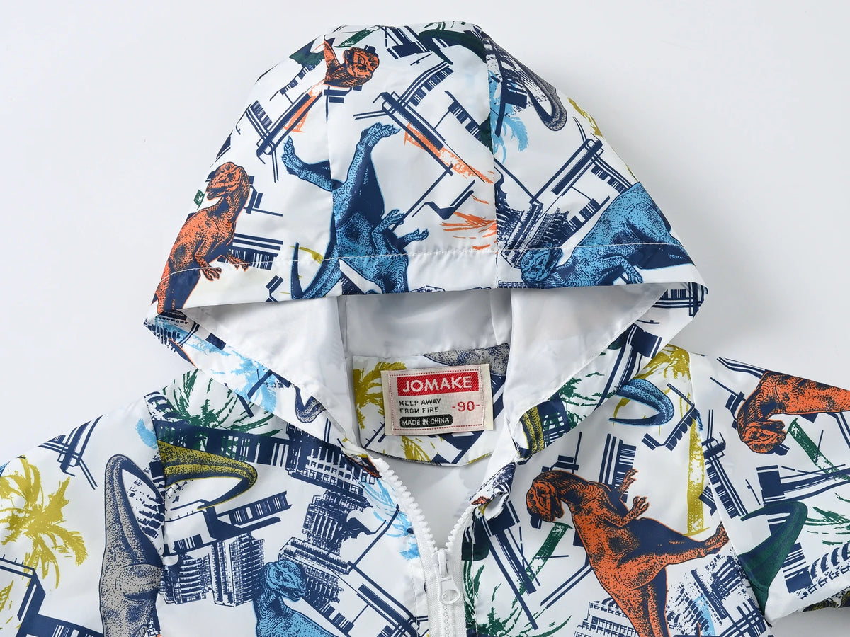 Spring and Autumn hooded thin jacket, fashionable and versatile, suitable for boys aged 1-7 Pi-Mart
