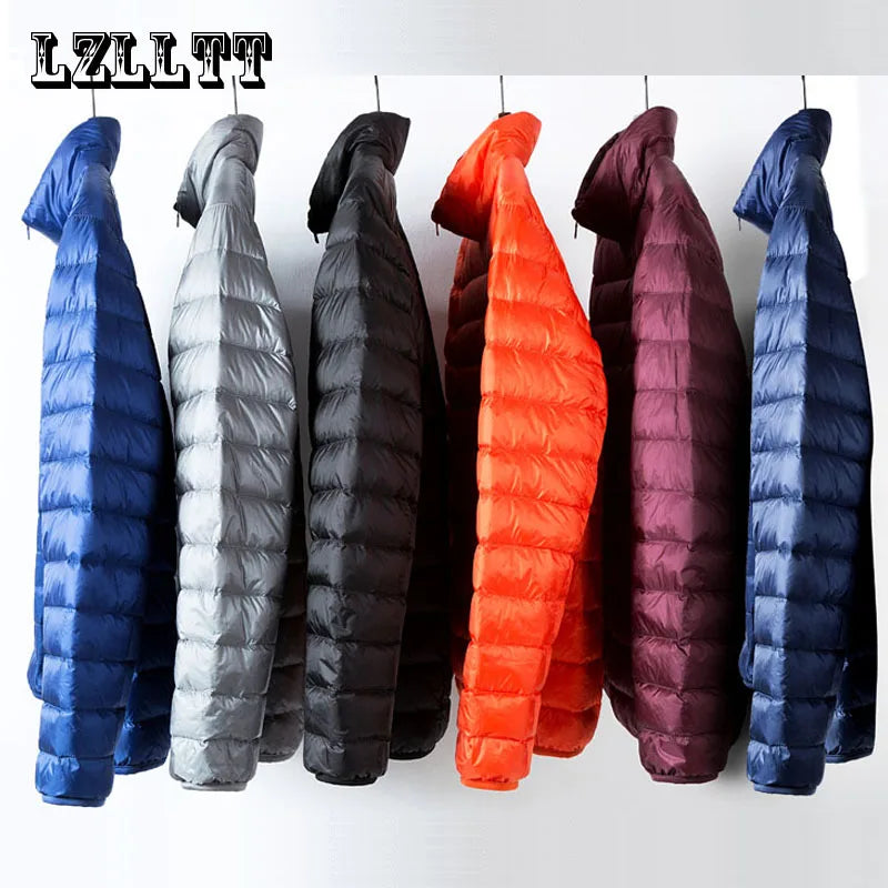 Men All-Season Warm Down Jacket Coats Mens Waterproof Windproof Down Jackets Spring Autumn Winter Casual 90% Down Jackets Male LadyShow.Store