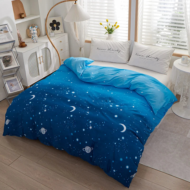 New Product 1pc 100%Polyester Pastoral Style Flowers Colorful Printed Duvet Cover Pi-Mart