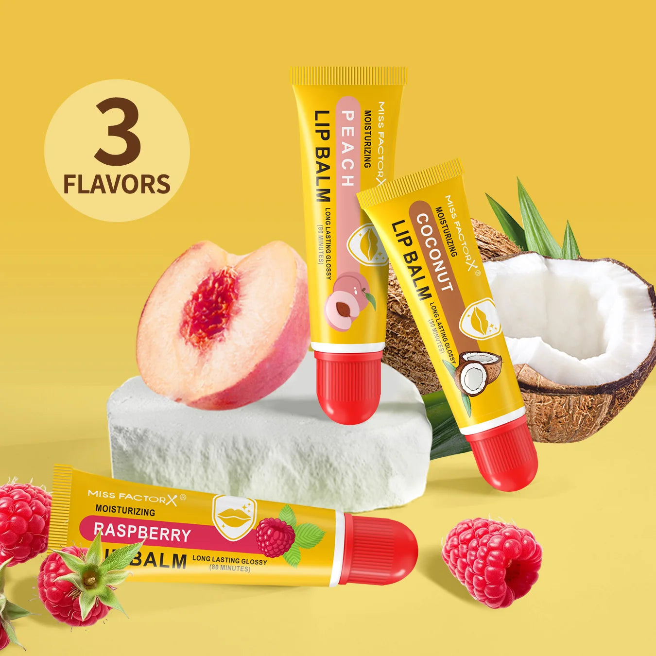 3-Piece Cardboard Lipstick Set -10ml * 3PCS Portable Belt Deep Moisturizing and Gloss Autumn and Winter Care Lipstick Pi-Mart