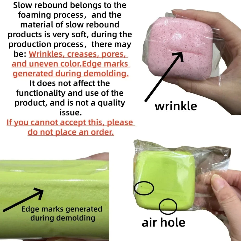 Squishy Simulated Square Bread Squeeze Toy Stress Relief Slow Rising Small Toast Sensory Fidget Toys for Anxiety ADHD Kids Adult Pi-Mart