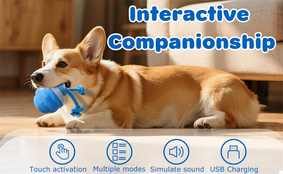 Intelligent Dog Toy Ball Electronic Interactive Cat Toy Usb Automatic Moving Bouncing Ball For Large Medium Dog Holiday Pet Gift Pi-Mart