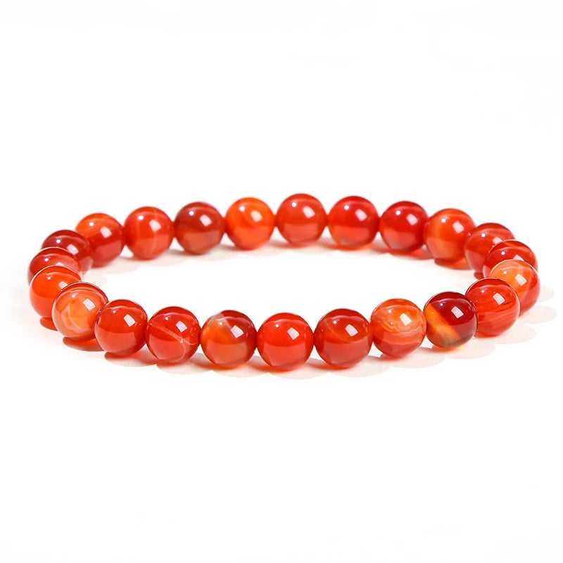 JD Natural Stone Beads Bracelet Amethyst Tiger Eye Crystal Quartz Agate Gem Beads Bangles Women Men Reiki Healling Jewelry Gift Pi-Mart