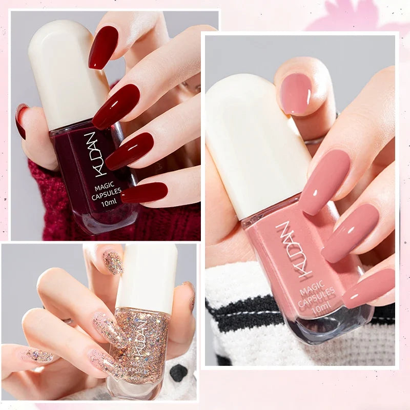10ml Water-Based Peel Off Nail Polish 40 Colors Long Lasting Quick Drying No Need of Lamp to Cure Nail Supplies Manicure Nails Tri Light Beauty