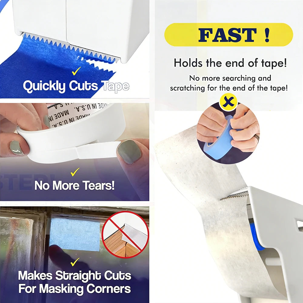 Masking Tape Applicator Tool Manual Paper Tape Dispenser for Wall Painting Caulking Aid Fall Home Renovation DIY Tool Pi-Mart