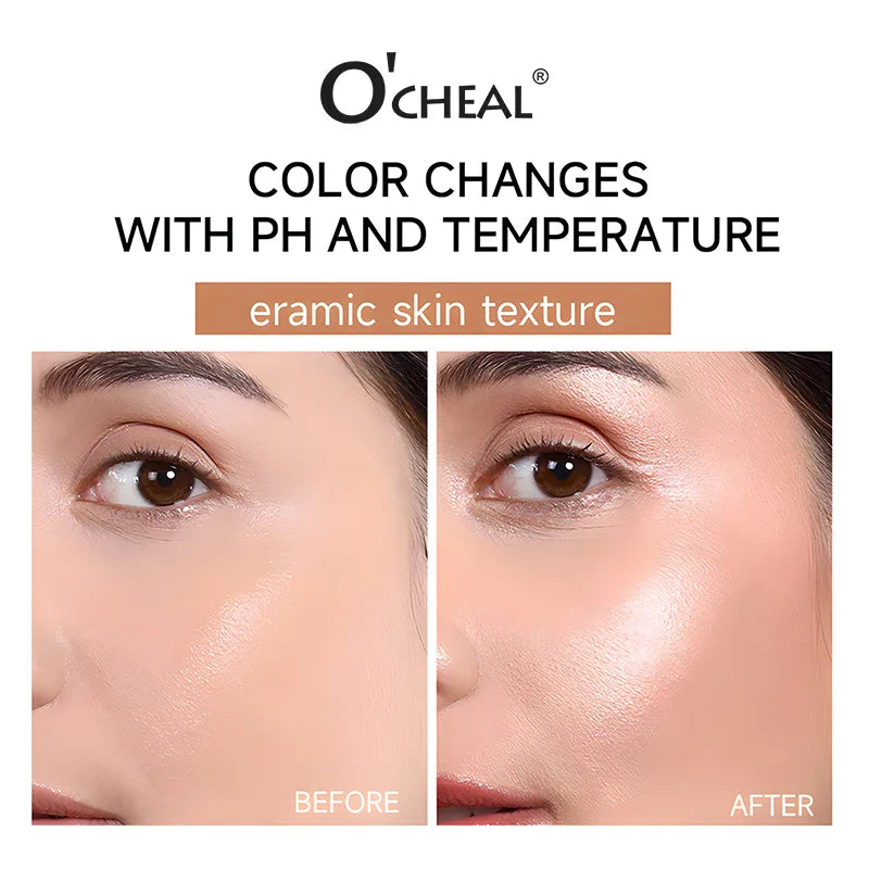 O'CHEAL Temperature Changing Foundation Stick Facial Coverage Blemishes Pores Double-Headed Face Matte Makeup Foundation Cream LadyShow.Store