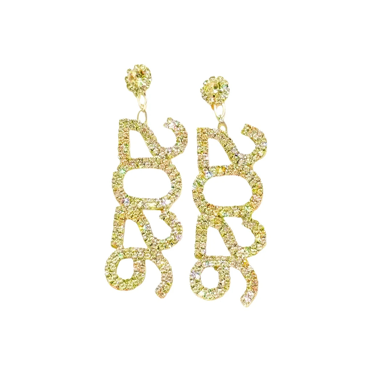 New Full Diamond New Year's Number 2026 Earrings, Christmas Gifts, Personalized Water Diamond Earnail Accessories Pi-Mart