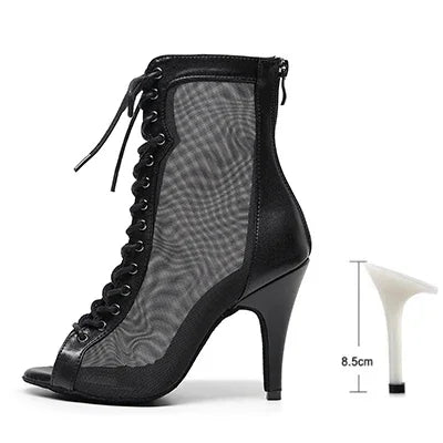 Woman High Tip Ballroom Dance Shoes Woman Ruber Insole Latino Salsa Dancing Shoes For Girls Soft Bottom Practice Latin Shoes LadyShow.Store