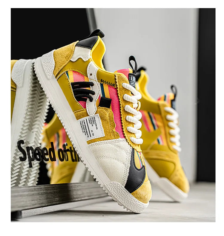 Large Size Men's White Sneakers Autumn Comfortable Non Slip Running Shoes Luxury Soft Sole Fashion Lace Up Outdoor Casual Shoes Pi-Mart