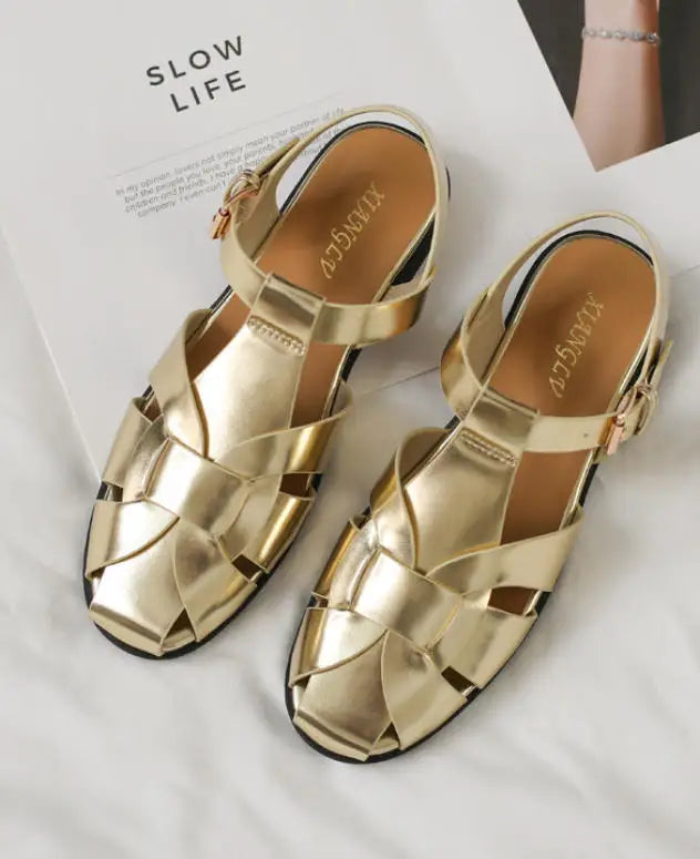 ZAROY Women Sandals Summer 2026 Newest Female Shoes Elegant Office Ladies Sandals Casual Soft Beach Flat Sandalias Roman Zapatos LadyShow.Store