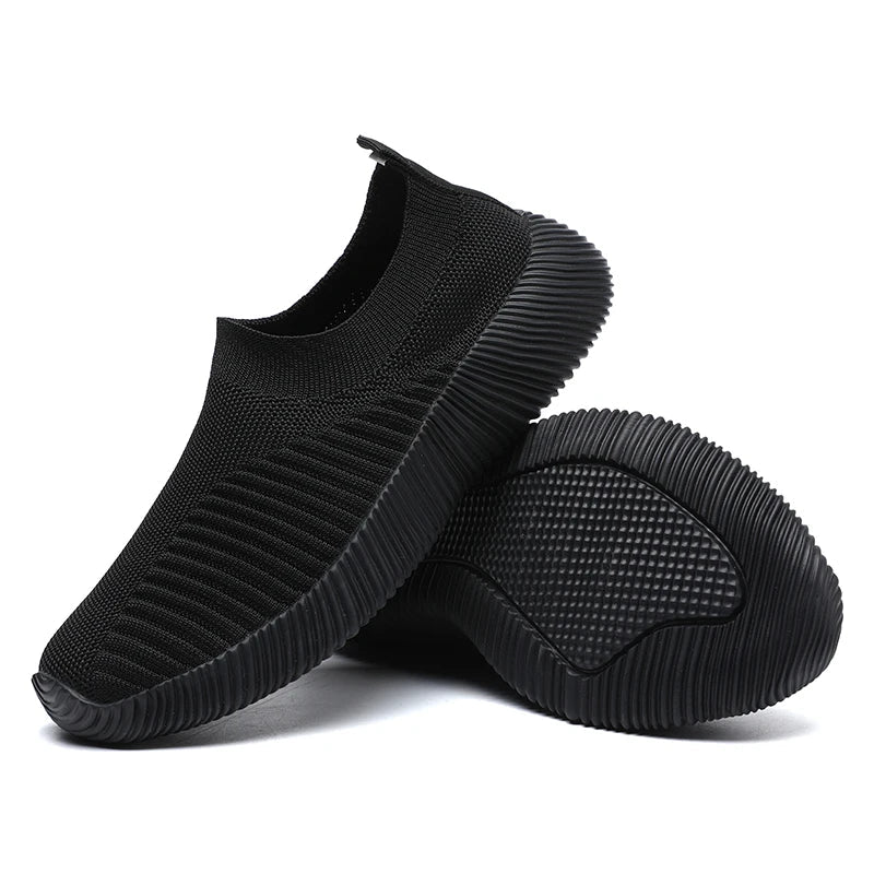 Women Vulcanized Shoes High Quality Women Sneakers Slip On Flats Shoes Women Loafers Plus Size 43 Walking Flat LadyShow.Store