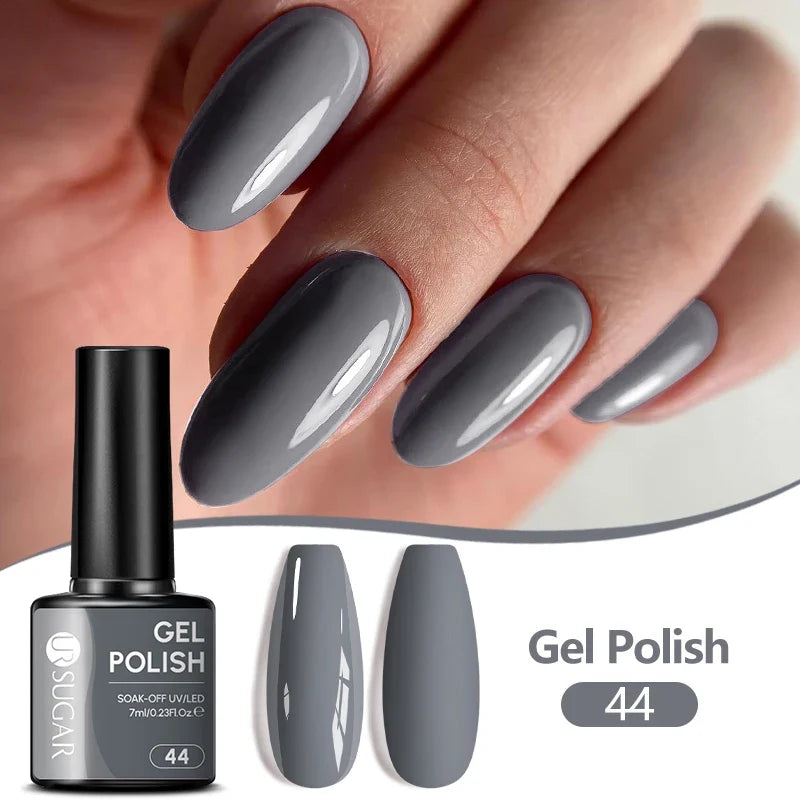 UR SUGAR 7ML Nail Gel Fresh Macaron 107 Colors All For Manicure Semi Permanent Soak Off LED UV Long-Lasting Nail Art Varnish Tri Light Beauty