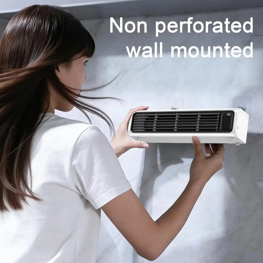 Portable Air Conditioner, Wall Mount Desktop Fan, 3 Speed Bladeless Tower Fan with Digital Display, Quiet Personal Cooling Fan f Pi-Mart