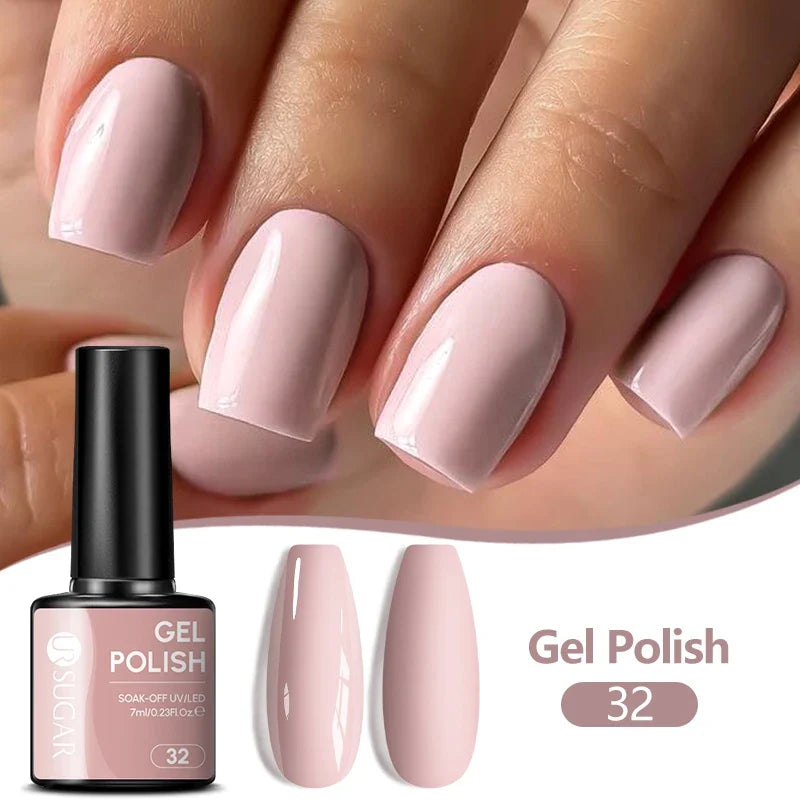 UR SUGAR 7ML Nail Gel Fresh Macaron 107 Colors All For Manicure Semi Permanent Soak Off LED UV Long-Lasting Nail Art Varnish Tri Light Beauty