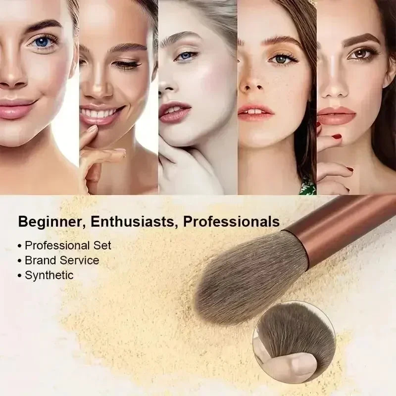 Professional Makeup Brush Set - Soft Fluffy Kabuki & Blending Brushes for Foundation, Powder, Eyeshadow | Beauty Tools Kit LadyShow.Store